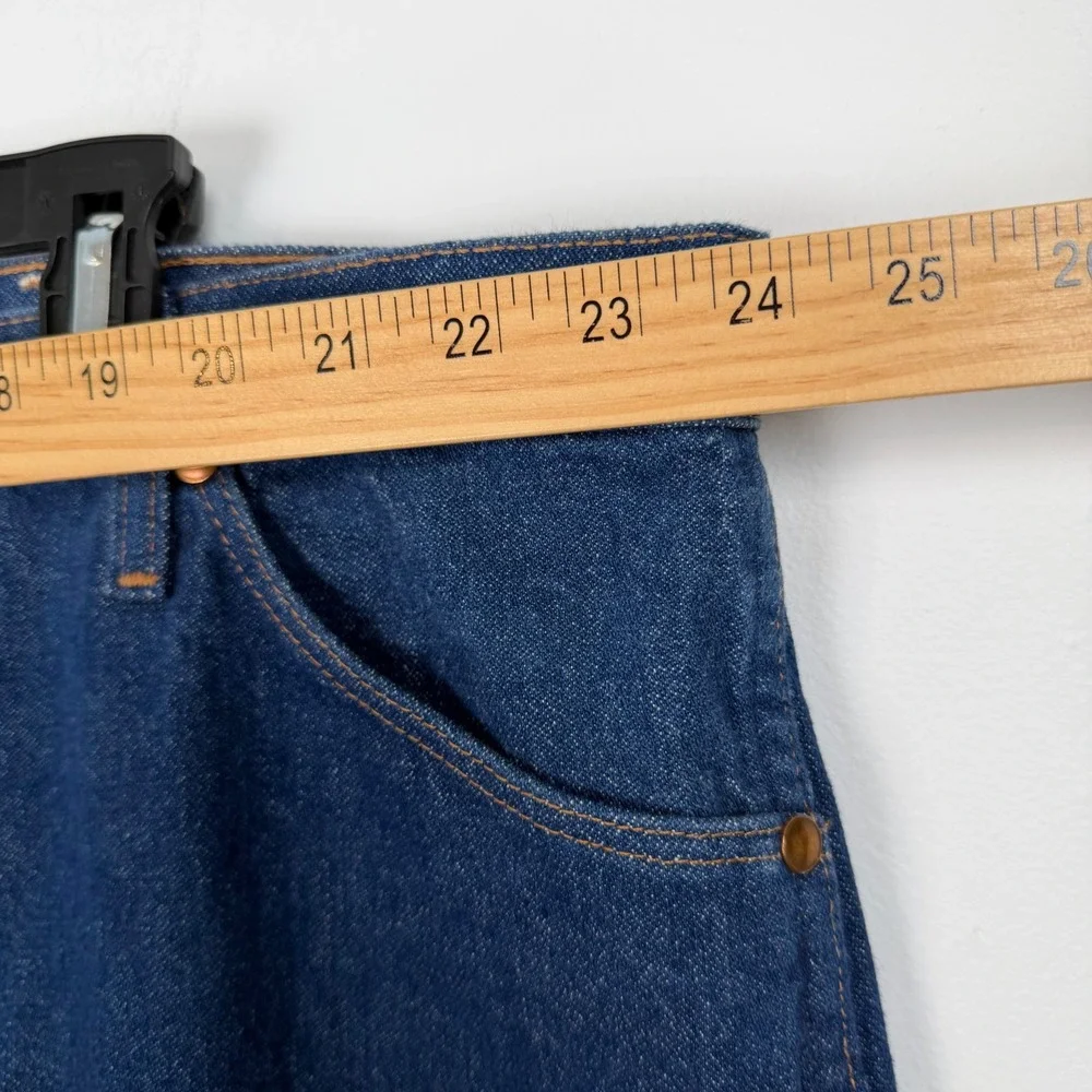 Vintage Wrangler Cowboy Cut 13MWZPW Mens Blue Denim Jeans 48x34 USA Made Indigo